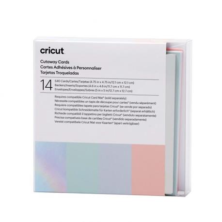 Cricut Cutaway Cards Pastel (12,1 x 12,1cm) 14 uds